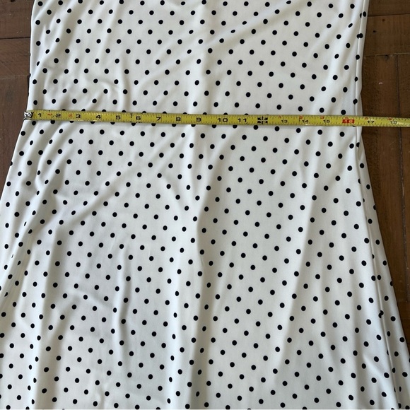 Lauren Ralph Lauren Polka-Dot Jersey Midi Dress Dark Navy 6 Preppy Old Money - Picture 11 of 11